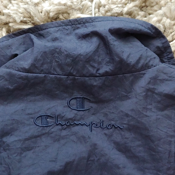 90's Vintage Champion 1/4 zip Pull-Over Youth L. - Picture 5 of 6